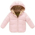 thumbnail image 1 of Povozer Toddler Baby Boys Girls Hooded Puffer Jacket Kids Thicken Warm Winter Coat Outerwear(RD3,12-18 Months), 1 of 4