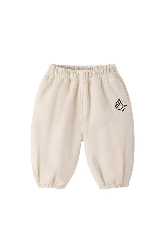 Toddler Baby Boys Girls Sweatpants Elastic Waist Bottom Pants Newborn(Beige,3-6M)