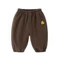 thumbnail image 1 of Povozer Toddler Baby Boys Girls Sweatpants Elastic Waist Bottom Pants Newborn(Coffee,3-6M), 1 of 3