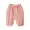 thumbnail image 1 of Povozer Toddler Baby Boys Girls Sweatpants Elastic Waist Bottom Pants Newborn(Pink,6-12M), 1 of 4