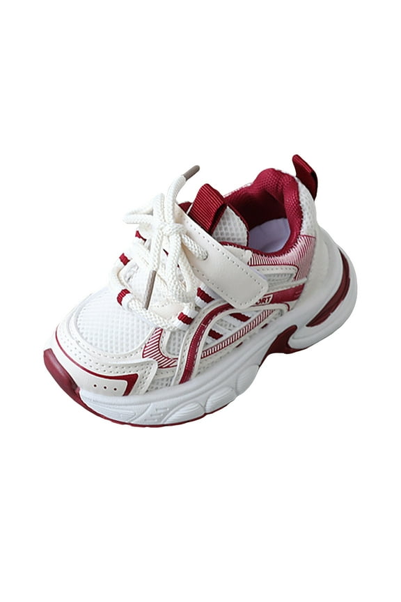 Toddler Baby Boys Sneakers Sport Shoes Kids Outdoor Tennis Shoes(Red,10.5 Little Kid)