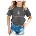 thumbnail image 1 of Povozer Toddler Baby Girl Back to School T-Shirt Outfit Kindergarten First Grade Short Sleeve T-Shirt First Day of Kindergarten Tops(Dark Gray,12-13 Years), 1 of 4