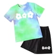 thumbnail image 1 of Povozer Toddler Baby Girl Clothes Toddler Infant Baby Girls Summer Outfits Leopard Print Short Sleeve Pocket T-Shirt Tops Pants Clothes Sets Size 9-10 Years,Mint Green, 1 of 3
