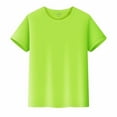 thumbnail image 1 of Povozer Toddler Boy Summer Tee Shirts 2025 Boys Short Sleeve T Shirts Kids Summer Crewneck Tops Loose Fit Basic Tees for 2-3 Years,AG, 1 of 7