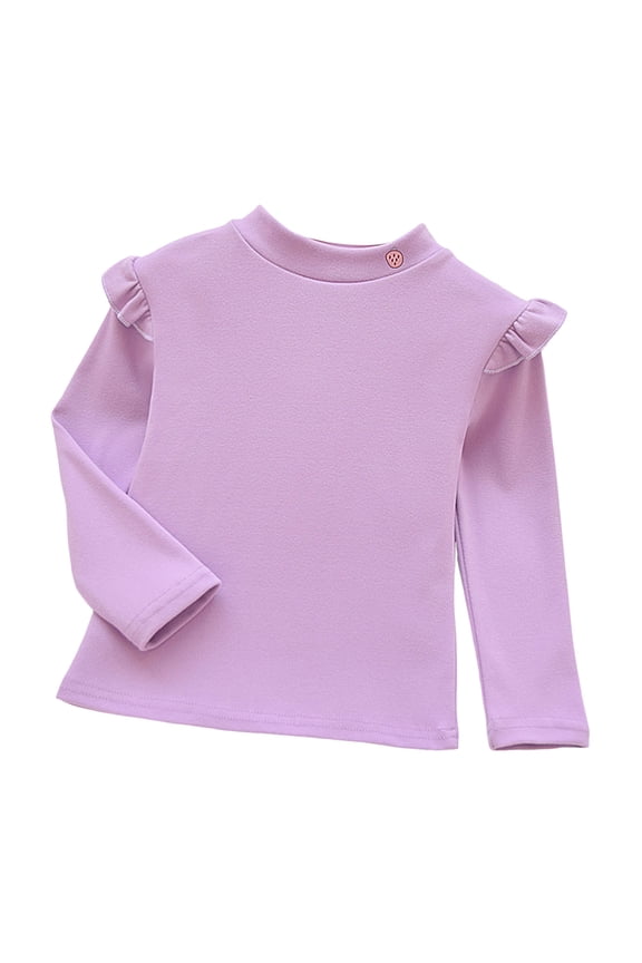 Toddler Boys Girls Long Sleeve Tees Girls Fashion Comfortable Skin Friendly Long Sleeve T Shirt For Children,Size 6-7 Years,Purple