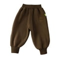 thumbnail image 1 of Povozer Toddler Boys and Girls Cotton Pull on Sweatpant(Coffee,7-8 Years), 1 of 5