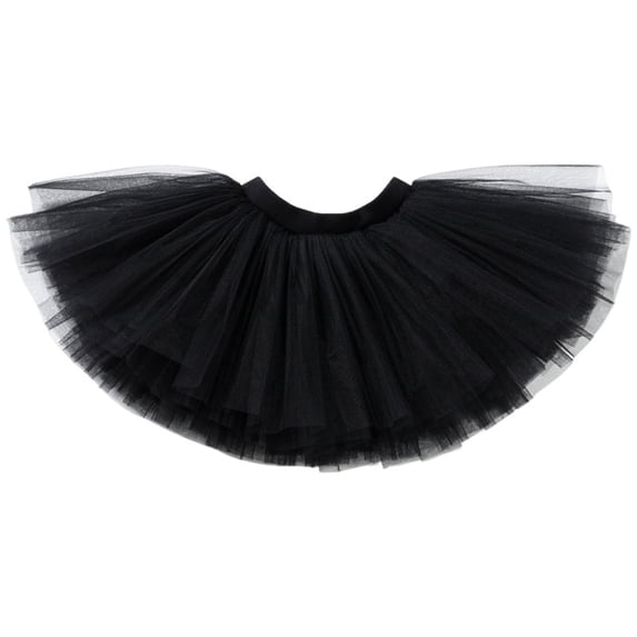 Povozer Toddler Girl Dresses Girls Party Dress Fashion Girls Tutus Skirt 3 Layered Ballet Skirt Dance Tutus Dresses For Halloween Cosplay Party Size 8-11 Years,Black