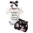 thumbnail image 1 of Povozer Toddler Girl Outfits Floral Tops Sleeveless Tank Tops Shorts Headband Summer Clothes Set,Size 6-9 Months,White, 1 of 3