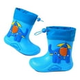 thumbnail image 1 of Povozer Toddler Girl Rain Boots Babys Rain Boots Children Waterproof Shoes for Boys Girls(Blue,7-8 Years), 1 of 3