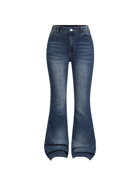 Toddler Girls Boys Sweatpants Girls Fashion Tween Girls Flare Jeans Long Bell Bottom Wide Leg Denim Pants Flare Leggings For Girls Size 5-6 Years,Blue