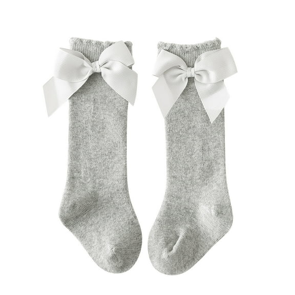 Povozer Toddler Girls Ruffle Socks Toddler Lace Sock, Baby Girl Lace Ruffle Socks Baby Toddler Girl Fancy Dress Socks(Gray,5-7 Years)
