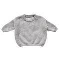 thumbnail image 1 of Povozer Toddler Girls Sweaters Baby Knit Sweater Warm Sweatshirts for Boys and Girls(Light Gray,0-3 Months), 1 of 2