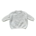 thumbnail image 1 of Povozer Toddler Girls Sweaters Baby Knit Sweater Warm Sweatshirts for Boys and Girls(White,0-3 Months), 1 of 2
