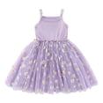 thumbnail image 1 of Povozer Toddler Baby Girls Tutu Sleeveless Dress Princess Birthday Sundress(Purple,3-4Y), 1 of 6