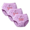 thumbnail image 1 of Povozer Toddler Girls Underwear 3Pcs Multi Packs Brief Underpants Soft Panties(Purple,2-3Y), 1 of 4
