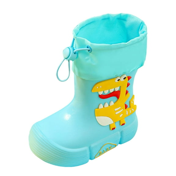 Povozer Toddler Kids Rain Boots Waterproof Rubber Boots for Boys and Girls(Blue,4.5-5 Years)