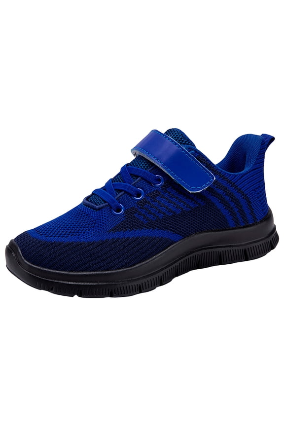 Toddler Shoes Boys Girls Tennis Shoes Kids Barefoot Shoes Slip on Sneakers Breathable Walking Running Shoes(Dark Blue,11.5-12 Years)