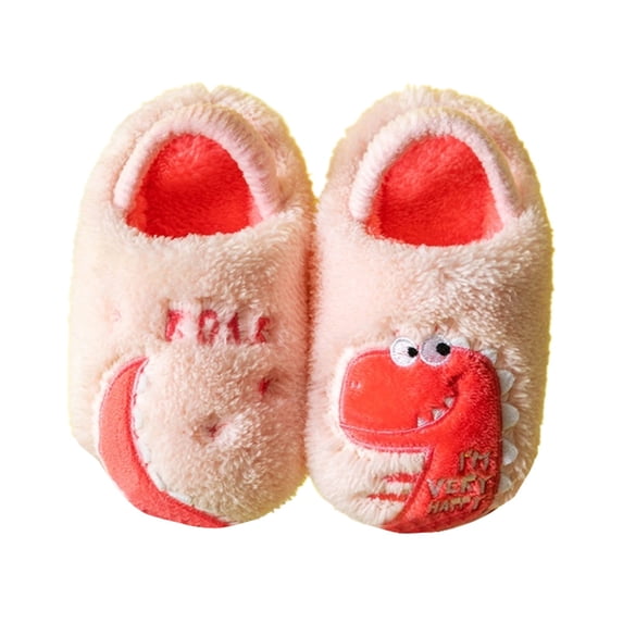 Povozer Toddler Slippers for Boys Girls Slip on Kids Baby Toddlers House Shoes(Pink,9)