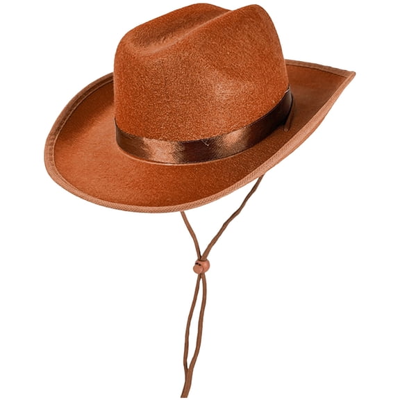 Povozer Toddler Sun Hat Childrens Brown Trimmed Cowboy Hat Western Cowboy Hat Brown Cowboy Hat Boys Fashion Girls Fashion,Size 4-9 Years,Brown