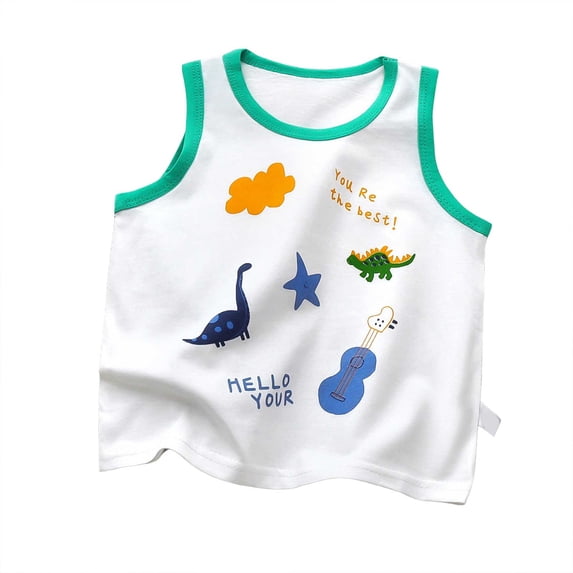 Povozer Toddler Tank Tops Boys Kids Undershirts Tees Sleeveless Tank Tops Shirts,Size 3-4 Years,Blue