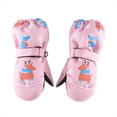 thumbnail image 1 of Povozer Toddler Winter Mittens Waterproof Boy Ski Gloves Warm Fleece Snow Mitten(Pink,5-8Y), 1 of 6