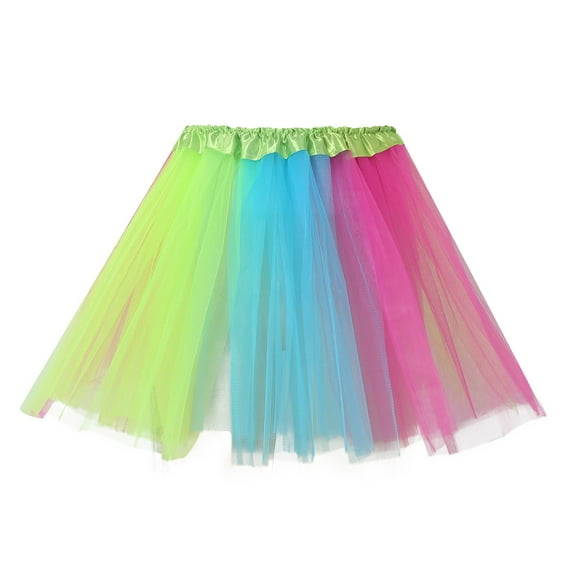Povozer Tutu Skirt Girls Tulle Ballet Dance Dress Princess Skirt for Toddler(Sky Blue,2-12T)