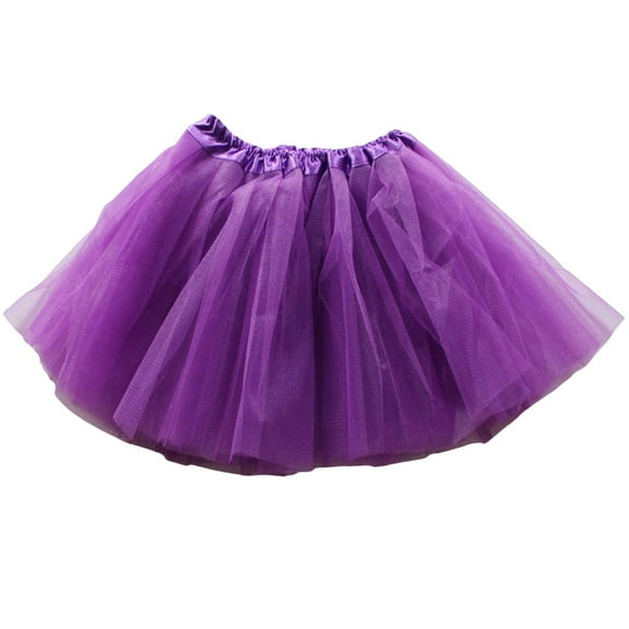Povozer Tutu for Girls Skirt Toddler Tutu Skirt for Toddler Girls Tulle Skirt(Dark Purple,3-8Y)