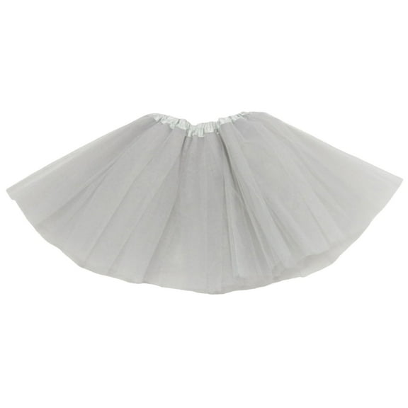 Povozer Tutu for Girls Skirt Toddler Tutu Skirt for Toddler Girls Tulle Skirt(Gray,3-8Y)