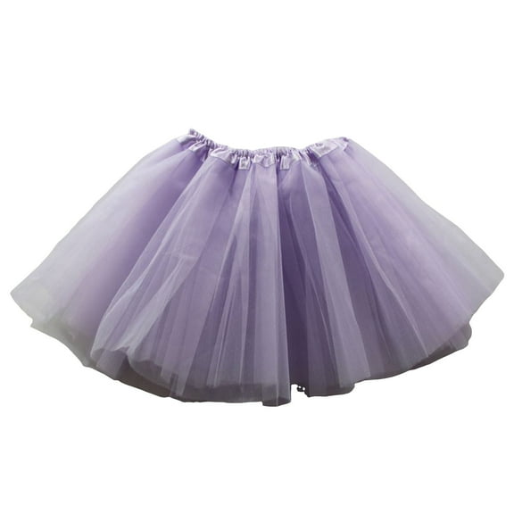 Povozer Tutu for Girls Skirt Toddler Tutu Skirt for Toddler Girls Tulle Skirt(Light Purple,3-8Y)
