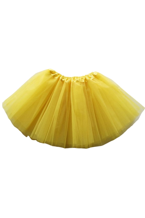 Tutu for Girls Skirt Toddler Tutu Skirt for Toddler Girls Tulle Skirt(Light Yellow,3-8Y)