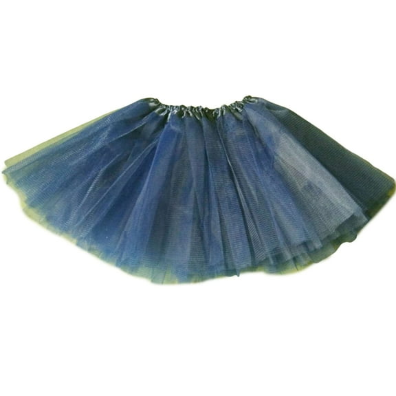 Povozer Tutu for Girls Skirt Toddler Tutu Skirt for Toddler Girls Tulle Skirt(Navy,3-8Y)