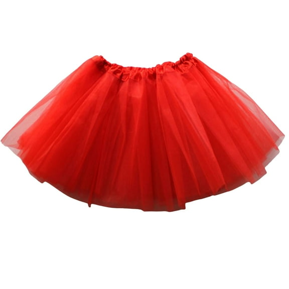 Povozer Tutu for Girls Skirt Toddler Tutu Skirt for Toddler Girls Tulle Skirt(Red,3-8Y)