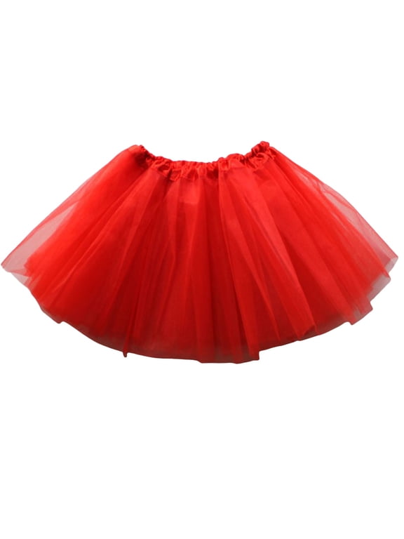 Tutu for Girls Skirt Toddler Tutu Skirt for Toddler Girls Tulle Skirt(Red,3-8Y)