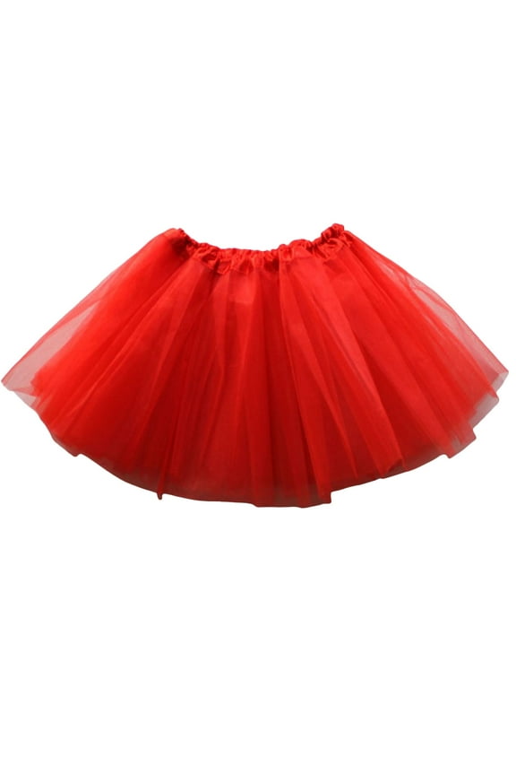 Tutu for Girls Skirt Toddler Tutu Skirt for Toddler Girls Tulle Skirt(Red,3-8Y)