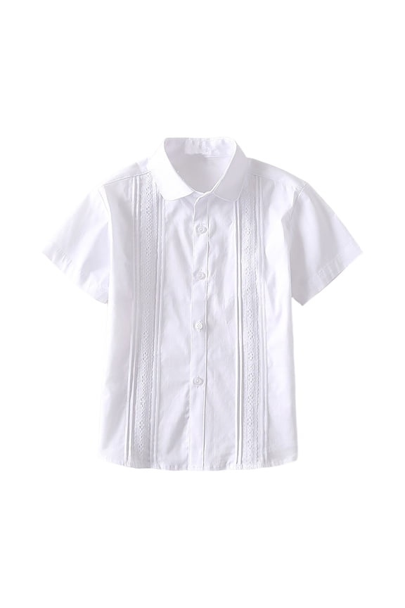 Uniform Shirts For Boys Girls Shirts School Uniform for Girls Little Girls Dress Shirts Long Sleeve Blouses Button Down School Uniform Collar Oxford Shirts,Size 11-12 Years,White