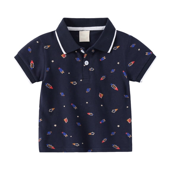 Povozer Unisex Toddler Baby Boy Girl Round Neck T-Shirt Boys Clothes American Flag Shirt for Kids Boys Girls th of July Outfit Independence Day T-Shirt Toddler Patriotic Tee Top,Size 4-5 Years,Navy