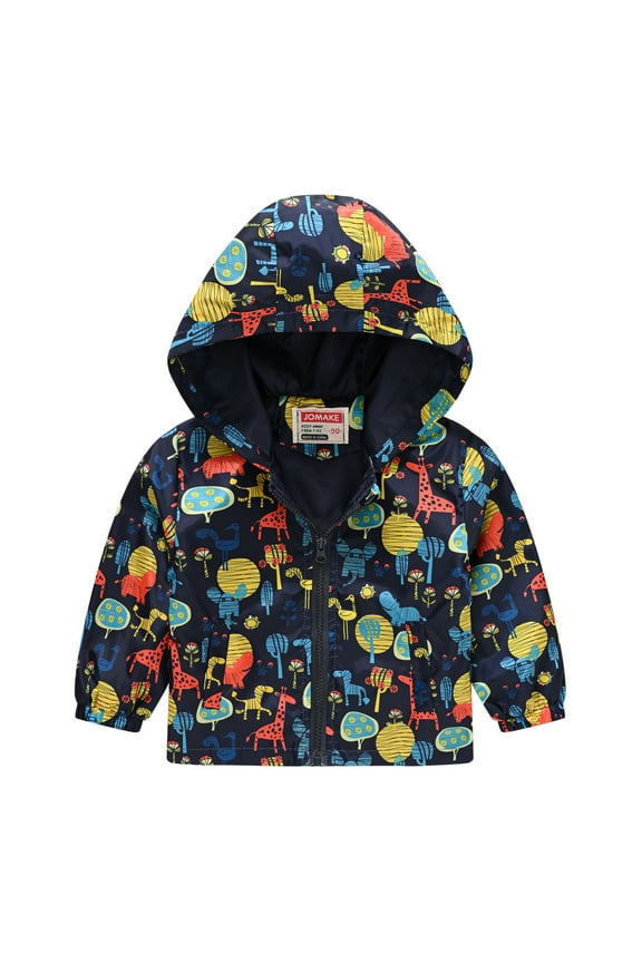 Winter Coats for Boys Cartoon Dinosaur Hooded Jacket Toddler Baby Girls Long Sleeve Zipper Windbreaker Outerwear(Sky Blue,12-18 Months)