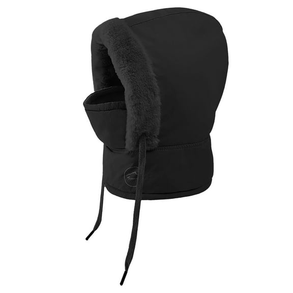 Povozer Winter Hat for Boys Girls Waterproof Warm Toddler Fleece Beanie Hats(Black,One Size)