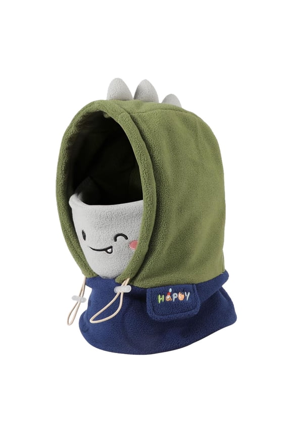 Winter Windproof Hat Ski Mask Warm Fleece Face Cover for Girl Boy(Green,One Size)