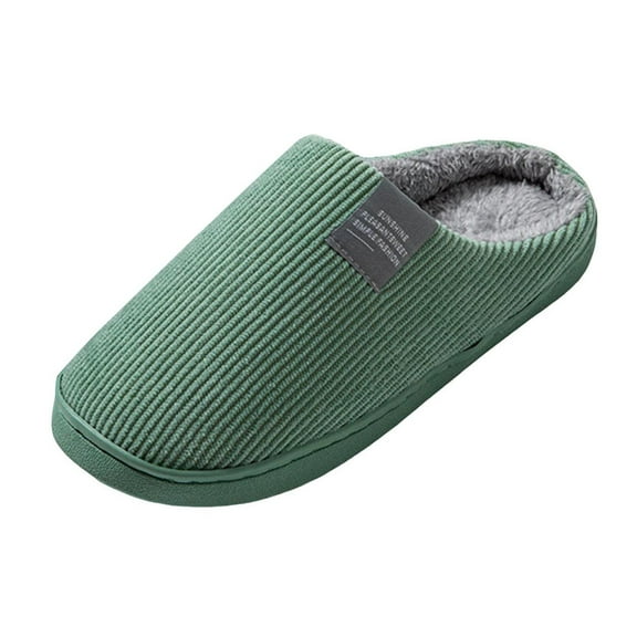 Povozer Women Slippers House Shoes Memory Foam Non Slip Comfortable Bedroom Slipper Women Closed Toe(Green,7)