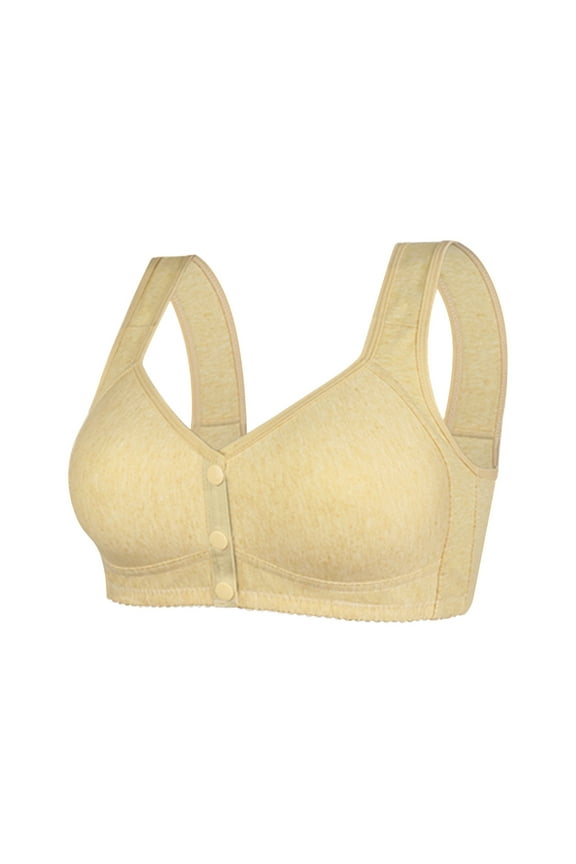 Women's Front Closure Bra Underwire Unlined T-Back Plus Size Lacy Unpadded Full Coverage Racerback T-Shirt Bras(C,36)