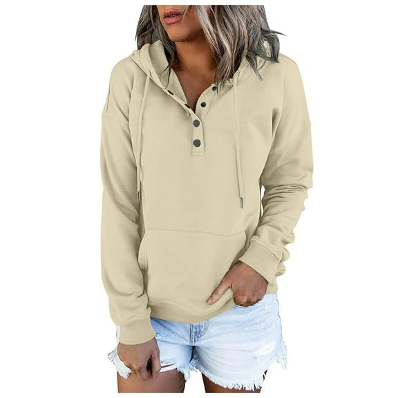 Povozer Womens Hoodies Sweatshirts Pullover Fleece Sweaters Long Sleeve(White,M)