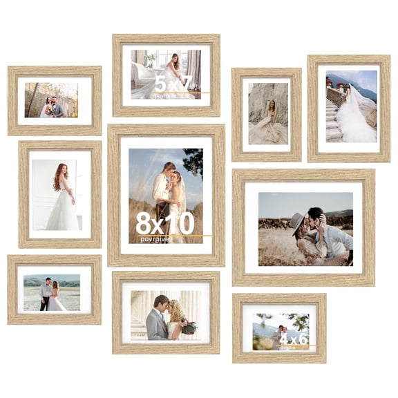 Povrgive Picture Frames Collage Wall Decor, Gallery Wall Frame Set of 10