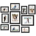 thumbnail image 1 of Povrgive 10 Pack Multi Sizes Picture Frames Collage Family, Real Glass Gallery Wall Frame Set, Black, 1 of 8