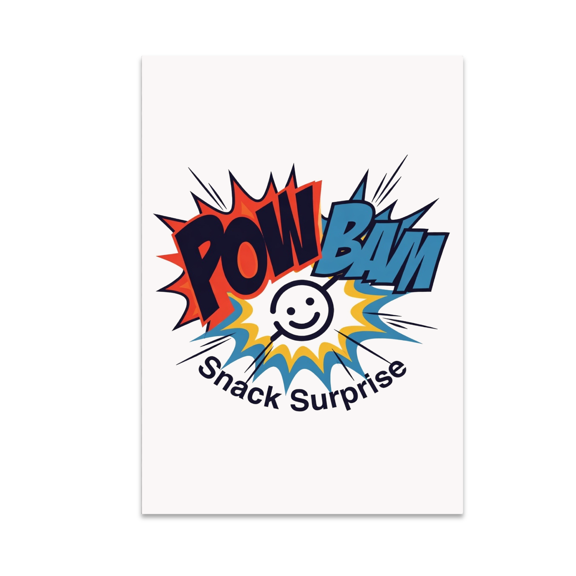 Pow Bam Snack Surprise - Geek Culture Art Enthusiast - 13x19 Poster Print