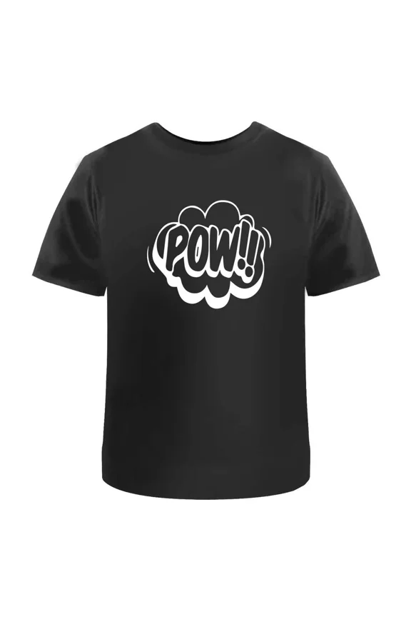 Pow Comic Style Action Bubble Unisex T-Shirt - 100% Cotton