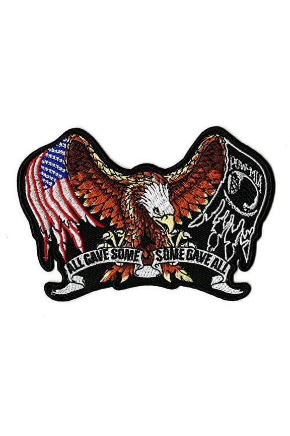 Pow Mia Eagle Patch 5" | Patriotic "All Gave Some" US Flag | Embroidered Iron On | Small - by Nixon Thread Co.