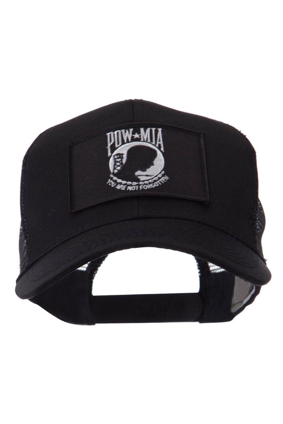 Pow Mia Embroidered Military Patched Mesh Cap - Pow Mia 3 OSFM