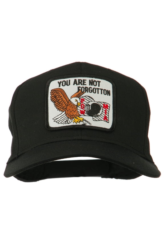 Pow Mia Not Forgotten Military Patch Cap - Black OSFM