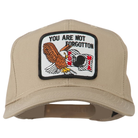Pow Mia Not Forgotten Military Patch Cap - Khaki OSFM